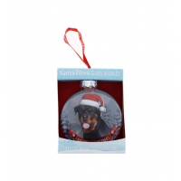 ROTTWEILER CHRISTMAS GLASS BAUBLE
