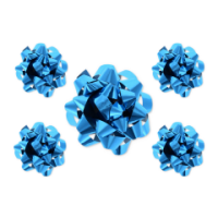 Shiny Metallic-Looking Blue Gift Bow