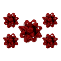 Red Matt Foil Bows