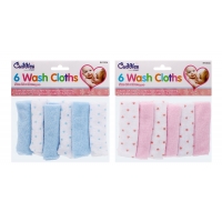 BABY WASH CLOTHES 6PC