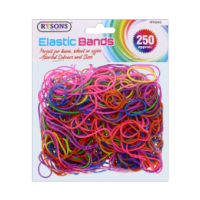 RYSONS ELASTIC BANDS ASSORTED SIZES 250 PC