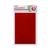 RYSONS LARGE GLITTER FOAM BACKED SHEETS 5 PACK