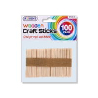 RYSONS WOODEN CRAFT STICKS 100 PACK
