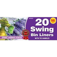 RYSONS SCENTED SWING BIN LINERS ROLL WITH TIE HANDLES 20 PACK