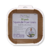 Square Air Fryer Liners 30pk 20 x 20 x 4.5 CM