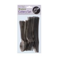 FIG & OLIVE METALLIC CUTLERY SET 18 PC