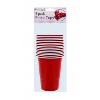 FIG & OLIVE RED PLASTIC CUPS 15 PACK