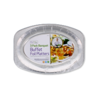 3 Buffet Foil Platters