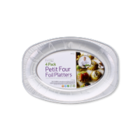 4 Oval Foil Serving Platters
