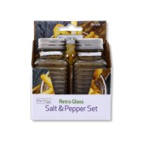 FIG & OLIVE RETRO GLASS SALT & PEPPER SET 2 PACK