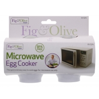 FIG & OLIVE MICROWAVE BOILED EGG COOKER, 2PK