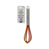 FIG & OLIVE DURABLE LARGE STAINLESS STEEL/ SILICONE WHISK