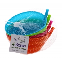 FIG & OLIVE BOWL WITH STRAW 4 PC