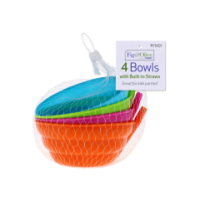 FIG & OLIVE BOWL WITH STRAW 4 PC