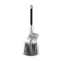 TOILET BRUSH SET SILVER