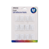 JIATING 12 PACK SELF ADHESIVE HOOKS 