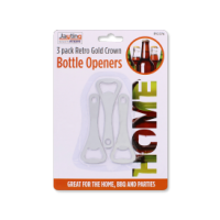 JIATING RETRO GOLD CROWN BOTTLE OPENERS 3 PACK