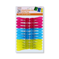 JIATING 24 COLOURFUL JUMBO PLASTIC CLOTHES PEGS