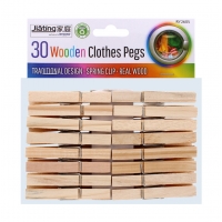 JIATING WOODEN CLOTHES PEGS 30 PACK