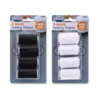 RYSONS SEWING THREAD BLACK & WHITE 4 PC