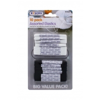 10 PC ASSORTED ELASTICS 