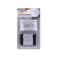 10 PC ASSORTED ELASTICS 