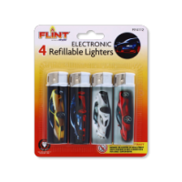 Electronic Lighters - Cars 4 Pack