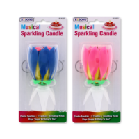 RYSONS MUSICAL SPARKLING CANDLE UNFOLDING PETALS