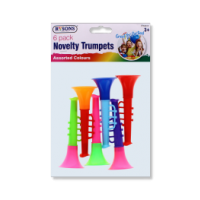 RYSONS NOVELTY TRUMPETS 6 PACK ASSORTED COLOURS