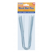 Rysons 10 Galvanised U Shaped Weed Mat Pins