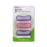 HEALTH & BEAUTY PLASTIC NAIL BRUSH 3 PC
