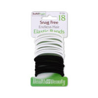 HEALTH & BEAUTY 18 PACK SNAG FREE ENDLESS HAIR ELASTIC BANDS