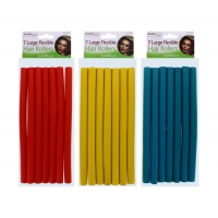 HEALTH & BEAUTY LARGE FLEXIBLE HAIR ROLLERS 7 PACK