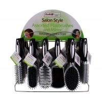 HEALTH & BEAUTY SALON STYLE HAIRBRUSHES & MIRROR ASSORTED