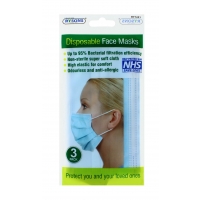 RYSONS DISPOSABLE FACE MASKS 3 PACK