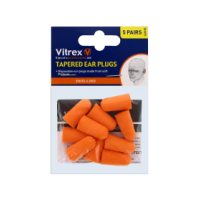 5 Pairs Vitrex Tapered Ear Plugs