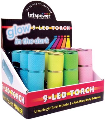LED Glow In The Dark Torch (Box Of 12)