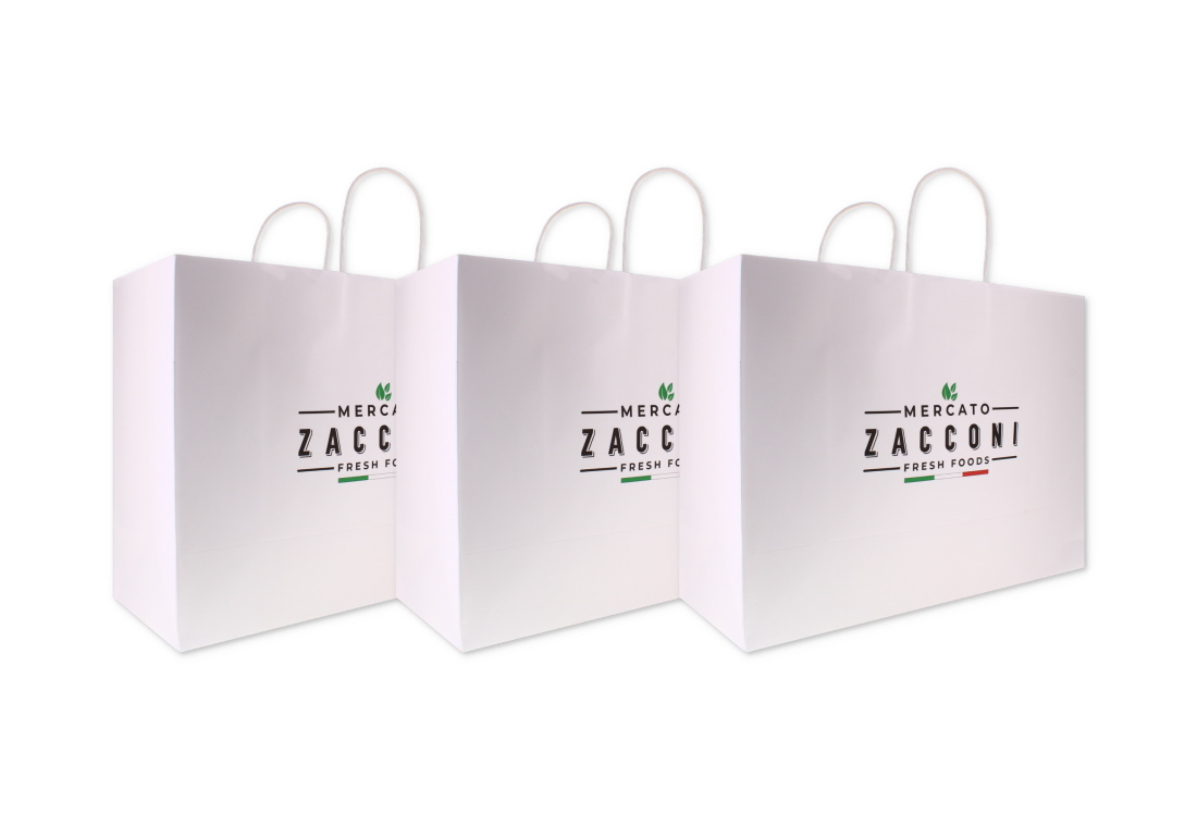 White Large Paper Bag With Twist Handle
