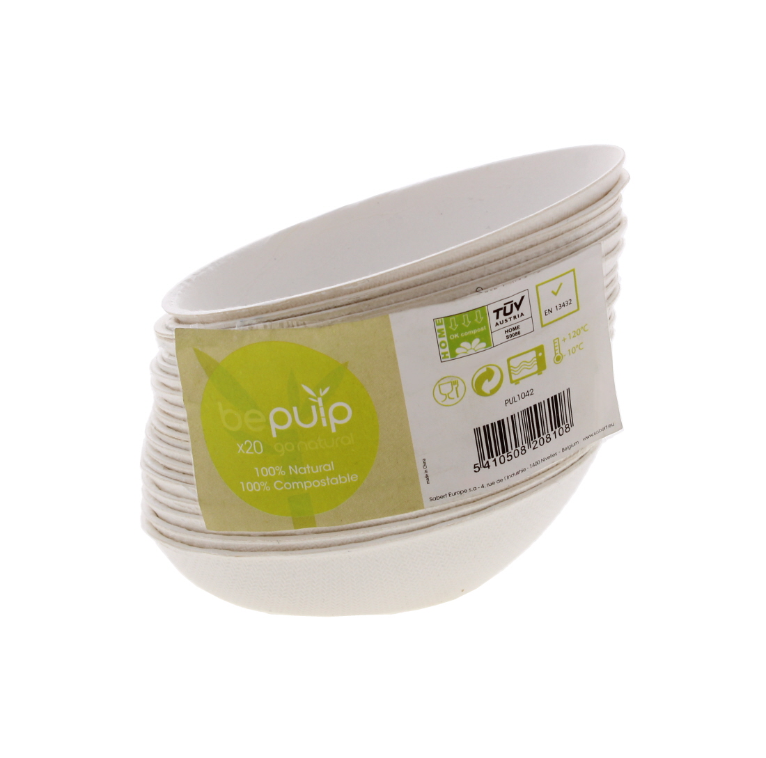 Oval Mini Serving Dishes, Compostable, Pack of 20