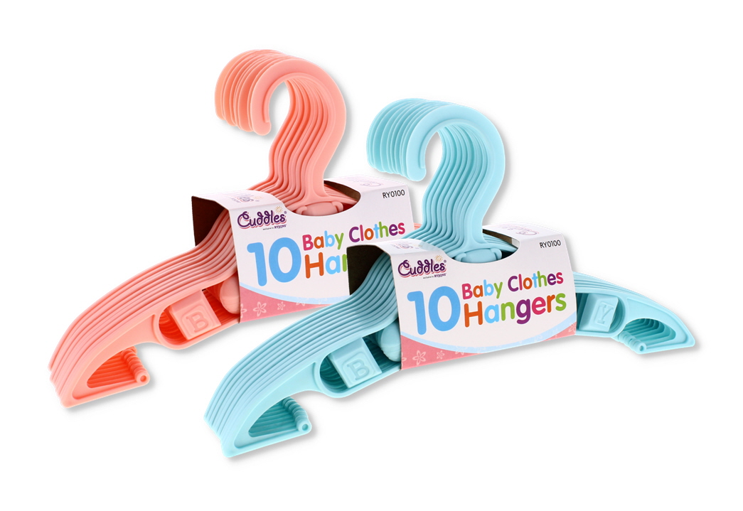 10-Pack Assorted Baby Clothes Hangers