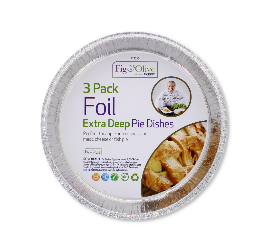 Wholesale Extra Large Foil Pie Dishes 3pk