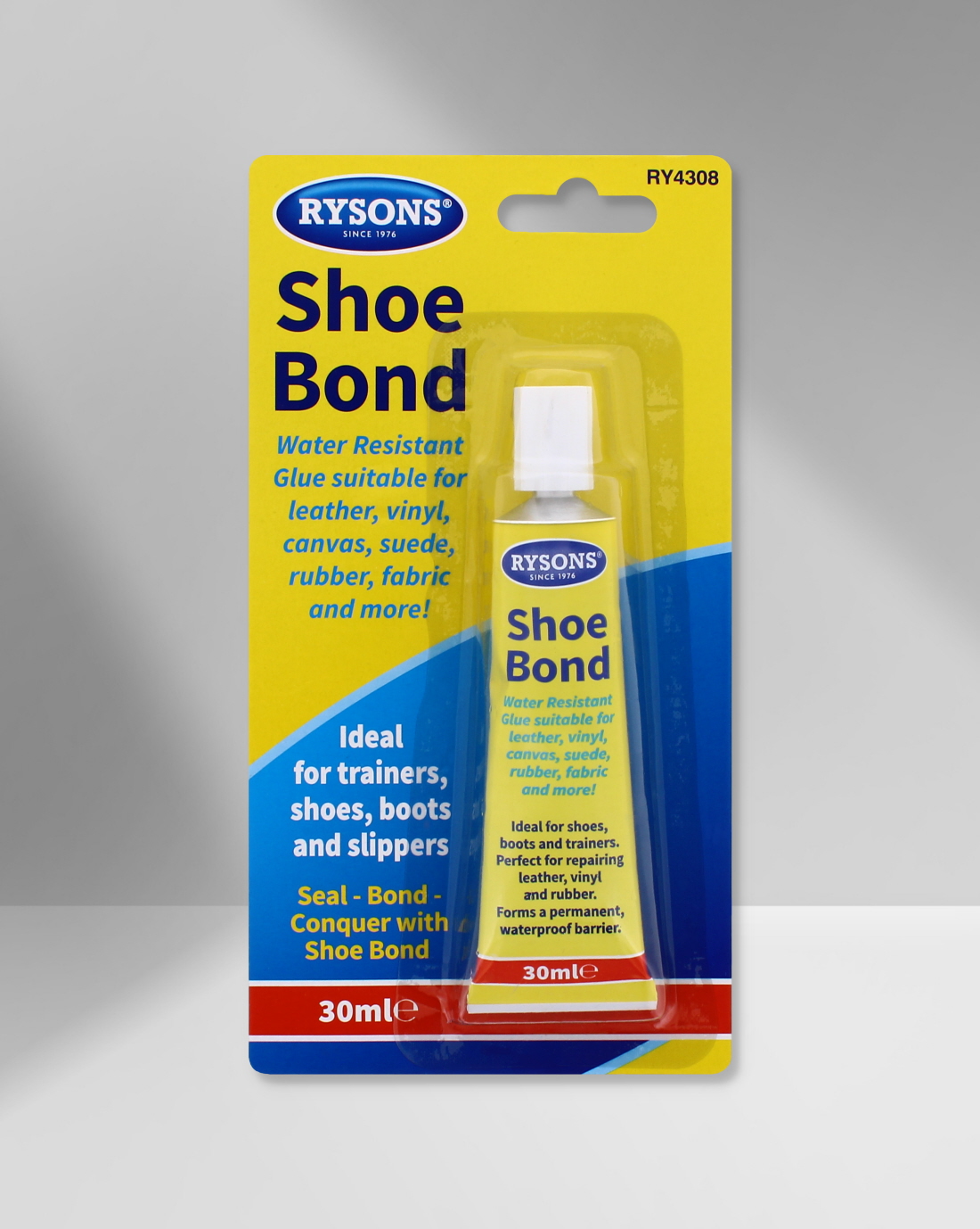 Wholesale Rysons Shoe Glue Adhesive Waterproof Bond 30ml