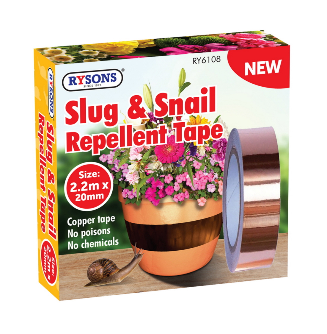 Copper Slug & Snail Repellent Tape