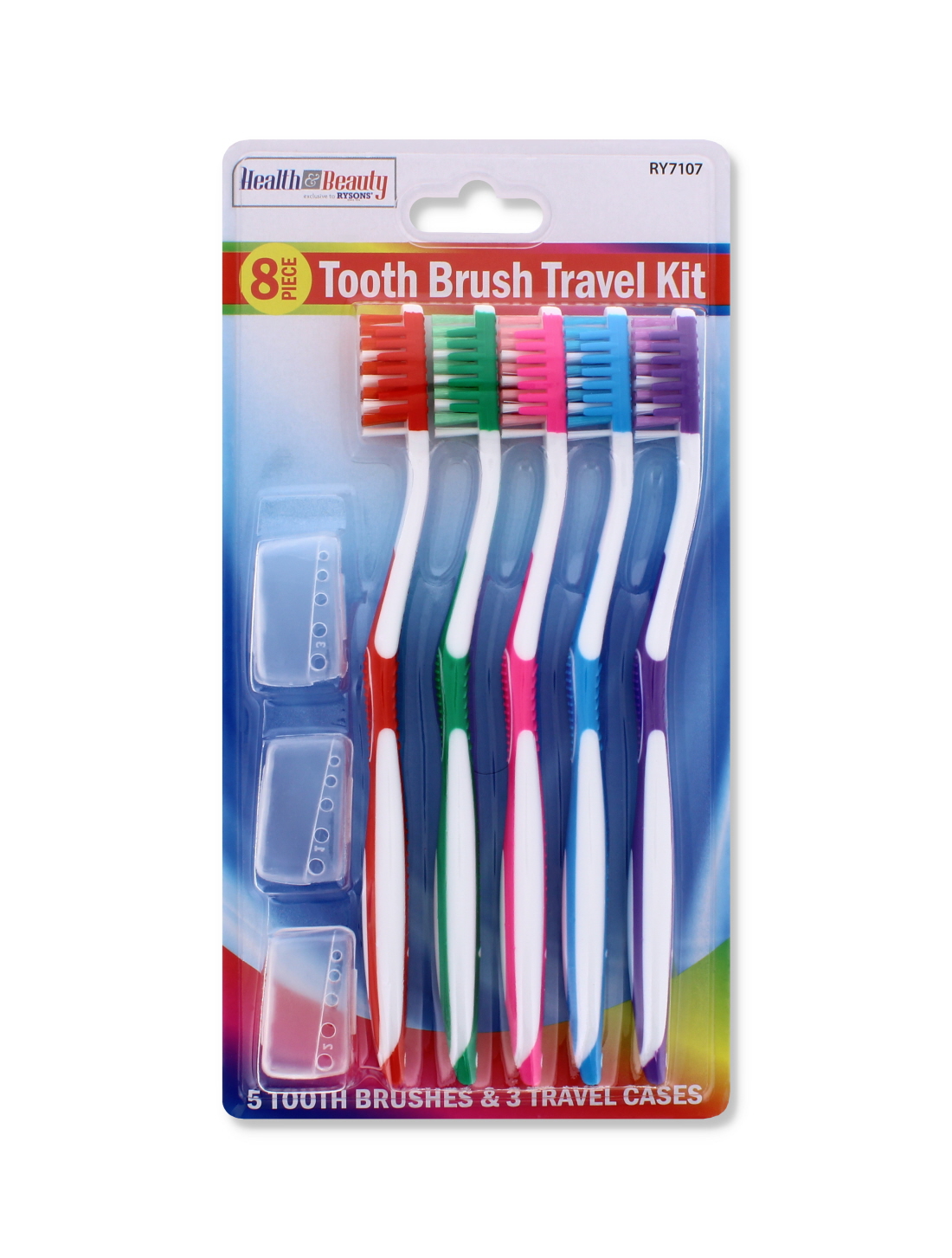 Travel Toothbrush Set with Cases - 5 Pack
