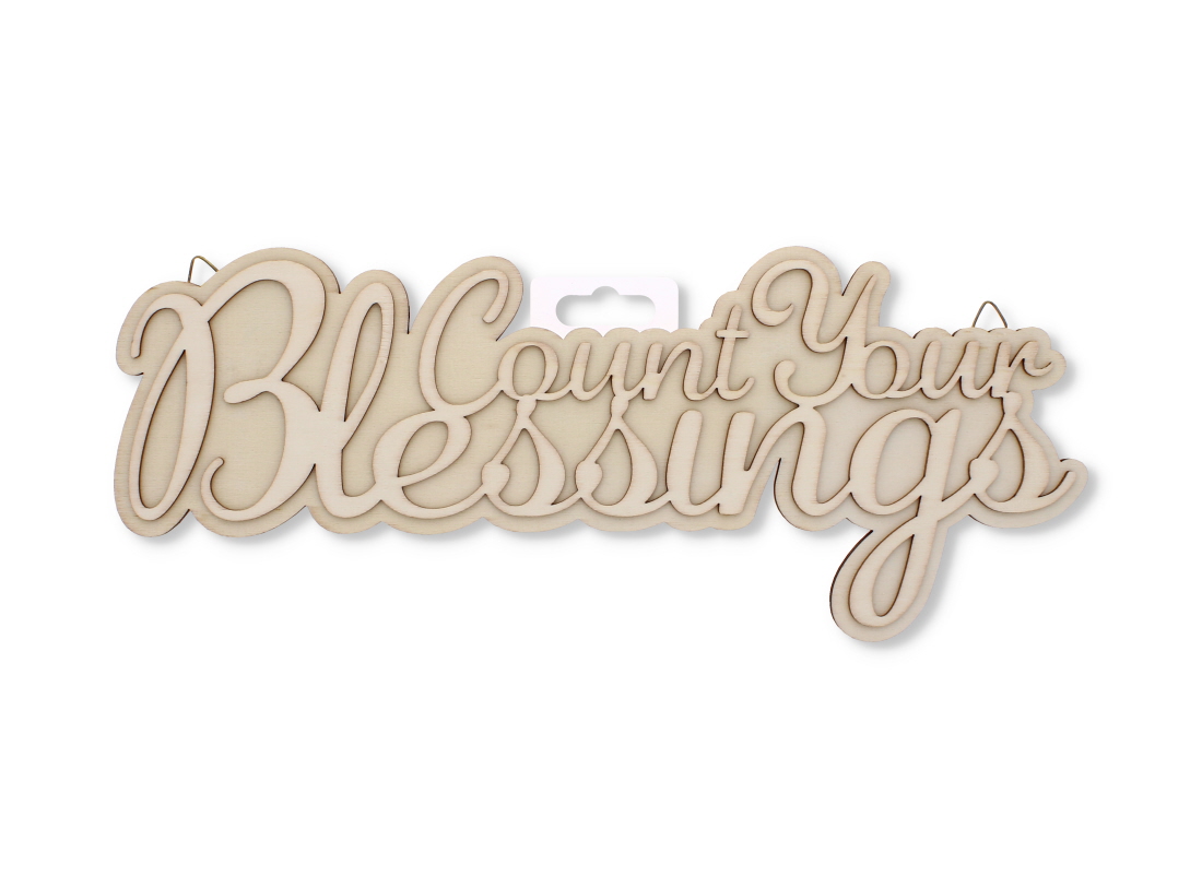 12in DIY 3D Plaque 7mm Count Your Blessings