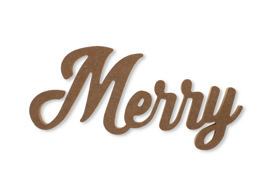 MDF Standing Decor Word Merry